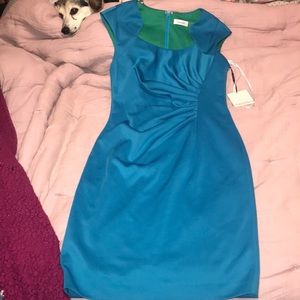 Never worn brand new blue Calvin Klein dress